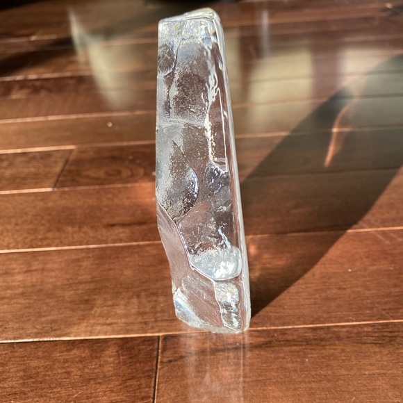 Mats Jonasson Etched Owl Clear Art glass Sculpture Swedish Crystal Signed & No. - Picture 3 of 8